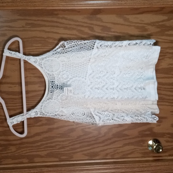 INC International Concepts White Lace Tank Top - Picture 2 of 9